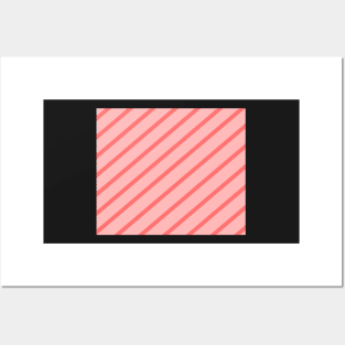 Diagonal lines - pink. Posters and Art